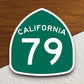 California state route 79 road sign sticker, road trip sticker, highway sign, room decor, travel sticker