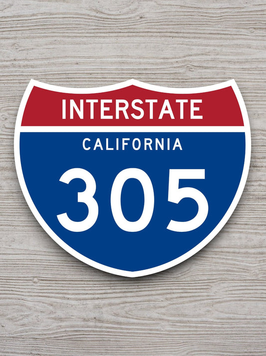 Interstate route  305 california sticker, California sticker, Interstate Highway Sign Expressway Stickers, Highway Sign Road Trip Sticker