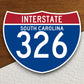 Interstate route  326 south carolina sticker, Interstate Highway Sign Expressway Stickers, Highway Sign Road Trip Sticker, Room Décor