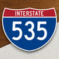 Interstate route  535 sticker, Interstate Highway Sign Expressway Stickers, Highway Sign Road Trip Sticker, Room Décor