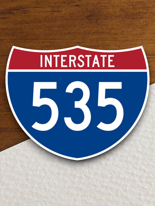 Interstate route  535 sticker, Interstate Highway Sign Expressway Stickers, Highway Sign Road Trip Sticker, Room Décor