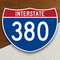 Interstate route  380 sticker, Interstate Highway Sign Expressway Stickers, Highway Sign Road Trip Sticker, Room Décor