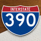 Interstate route  390 sticker, Interstate Highway Sign Expressway Stickers, Highway Sign Road Trip Sticker, Room Décor