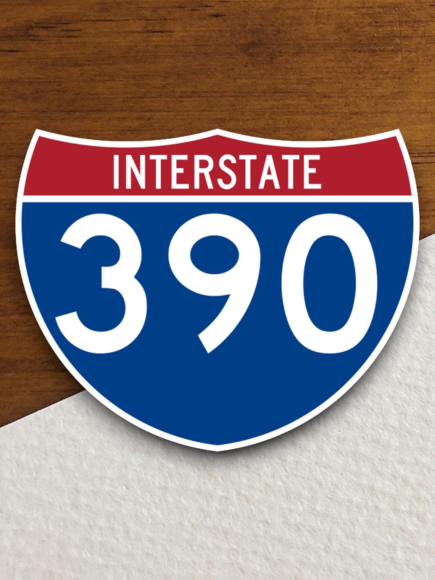 Interstate route  390 sticker, Interstate Highway Sign Expressway Stickers, Highway Sign Road Trip Sticker, Room Décor