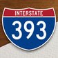 Interstate route  393 sticker, Interstate Highway Sign Expressway Stickers, Highway Sign Road Trip Sticker, Room Décor