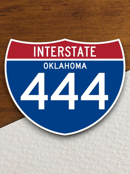 Interstate route  444 oklahoma sticker, Interstate Highway Sign Expressway Stickers, Highway Sign Road Trip Sticker, Room Décor