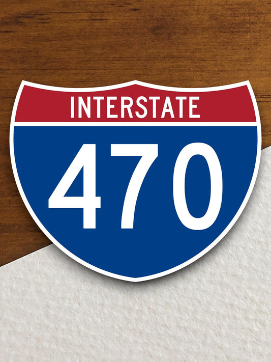 Interstate route  470 sticker, Interstate Highway Sign Expressway Stickers, Highway Sign Road Trip Sticker, Room Décor