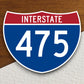 Interstate route  475 sticker, Interstate Highway Sign Expressway Stickers, Highway Sign Road Trip Sticker, Room Décor