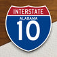 Interstate route  10 alabama sticker, Interstate Highway Sign Expressway Stickers, Highway Sign Road Trip Sticker, Room Décor