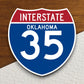 Interstate route  35 oklahoma sticker, Interstate Highway Sign Expressway Stickers, Highway Sign Road Trip Sticker, Room Décor