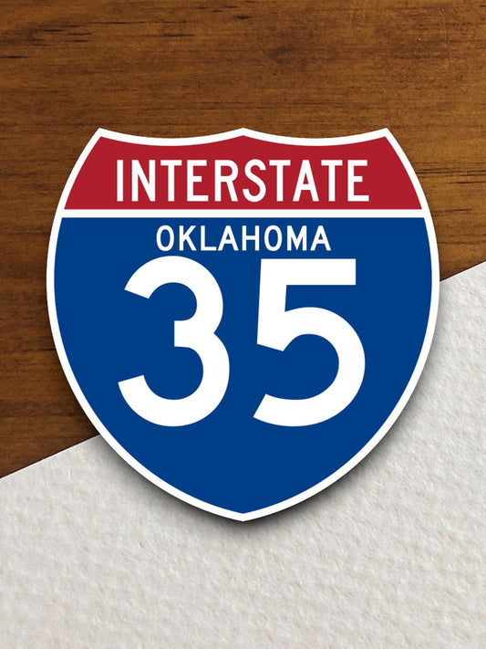 Interstate route  35 oklahoma sticker, Interstate Highway Sign Expressway Stickers, Highway Sign Road Trip Sticker, Room Décor