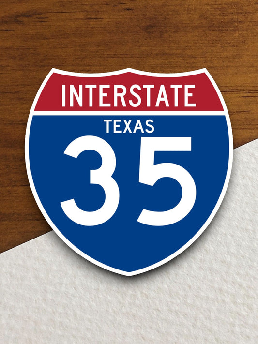 Interstate route  35 texas sticker, Texas sticker, Interstate Highway Sign Expressway Stickers, Highway Sign Road Trip Sticker, Room Décor