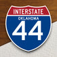 Interstate route  44 oklahoma sticker, Interstate Highway Sign Expressway Stickers, Highway Sign Road Trip Sticker, Room Décor