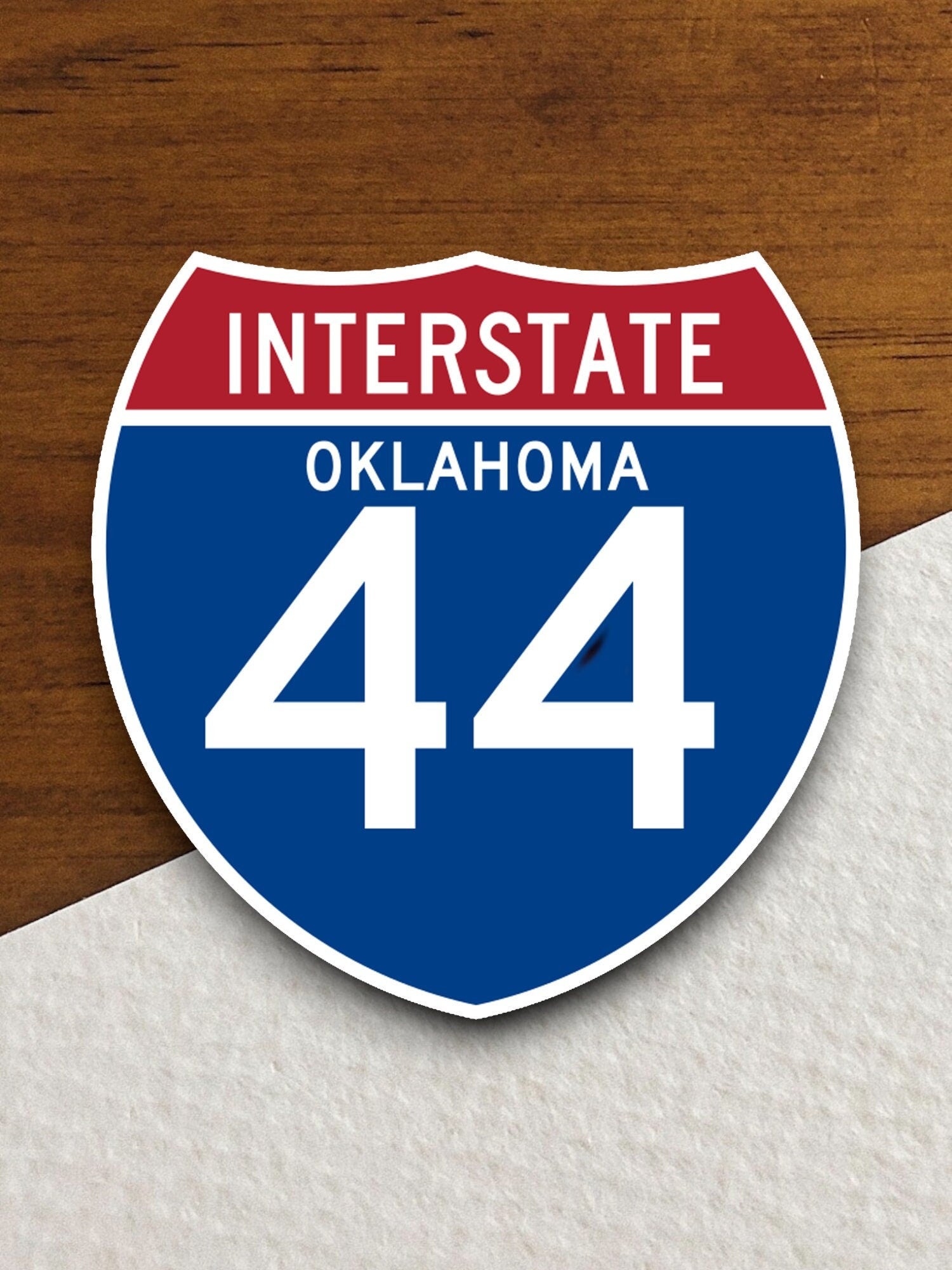 Interstate route  44 oklahoma sticker, Interstate Highway Sign Expressway Stickers, Highway Sign Road Trip Sticker, Room Décor