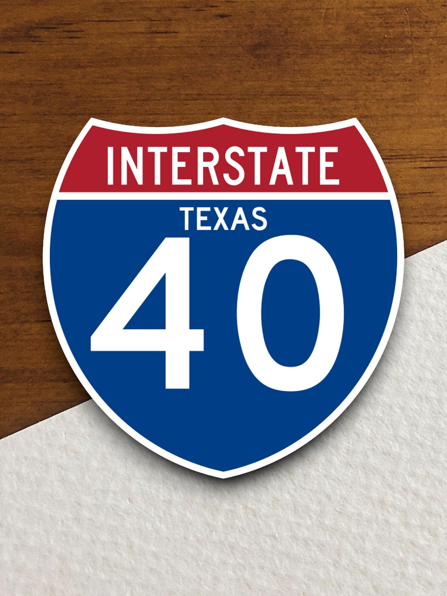 Interstate route  40 texas sticker, Texas sticker, Interstate Highway Sign Expressway Stickers, Highway Sign Road Trip Sticker, Room Décor