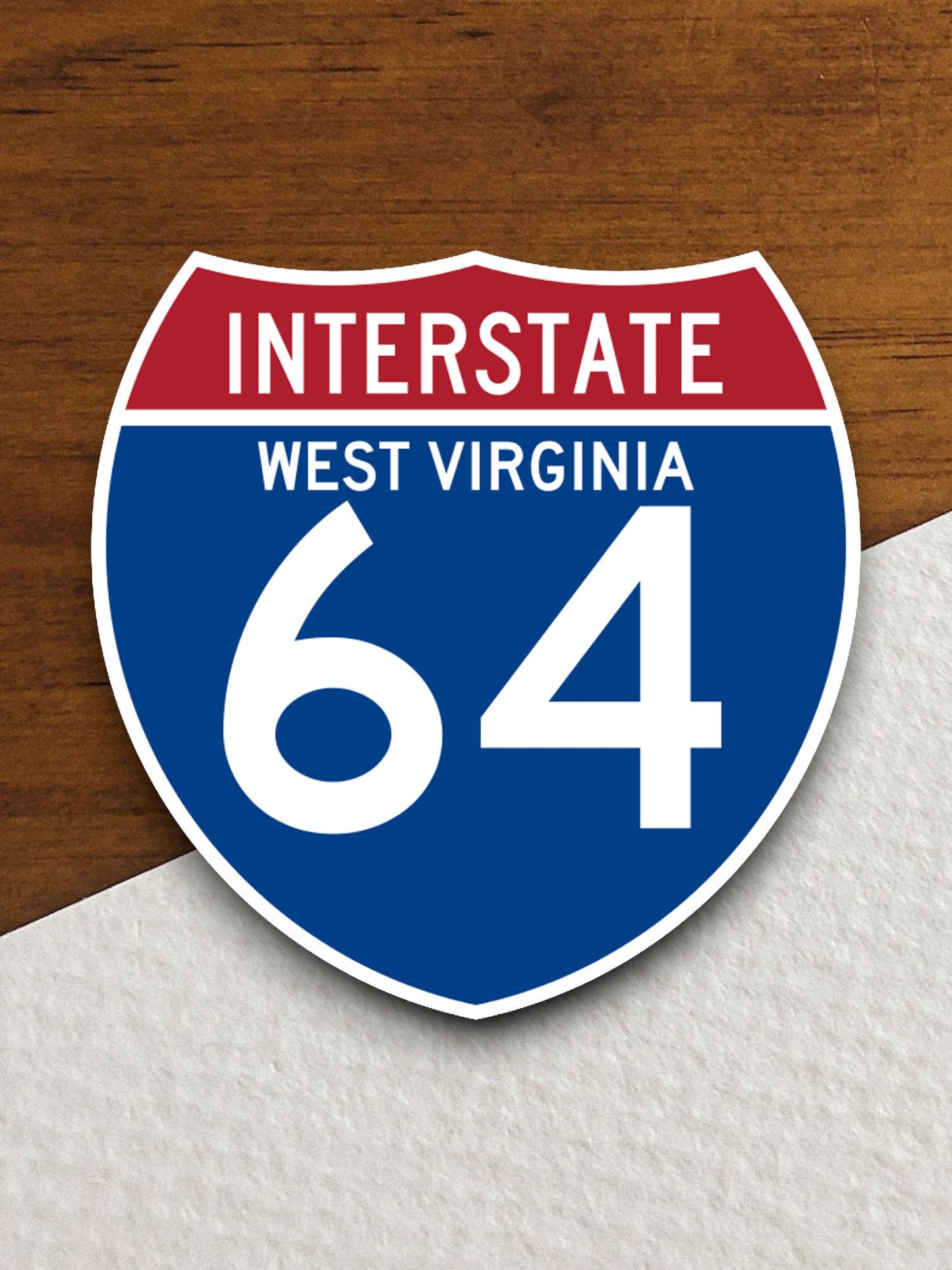 Interstate route  64 west virginia sticker, Interstate Highway Sign Expressway Stickers, Highway Sign Road Trip Sticker, Room Décor