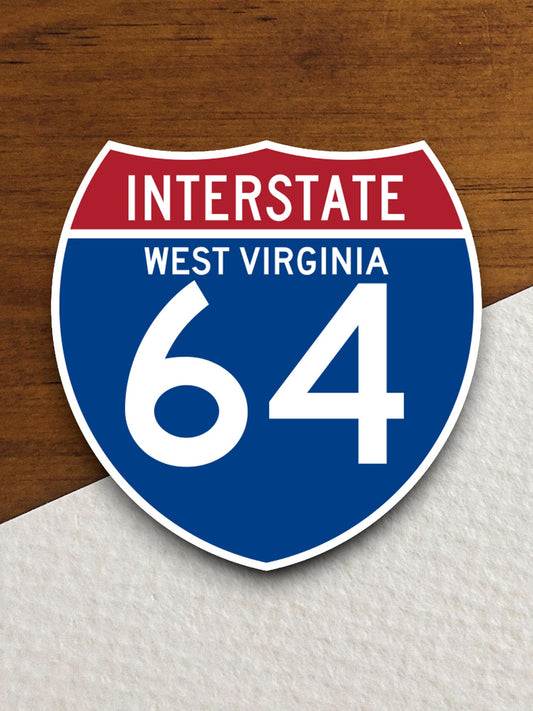 Interstate route  64 west virginia sticker, Interstate Highway Sign Expressway Stickers, Highway Sign Road Trip Sticker, Room Décor