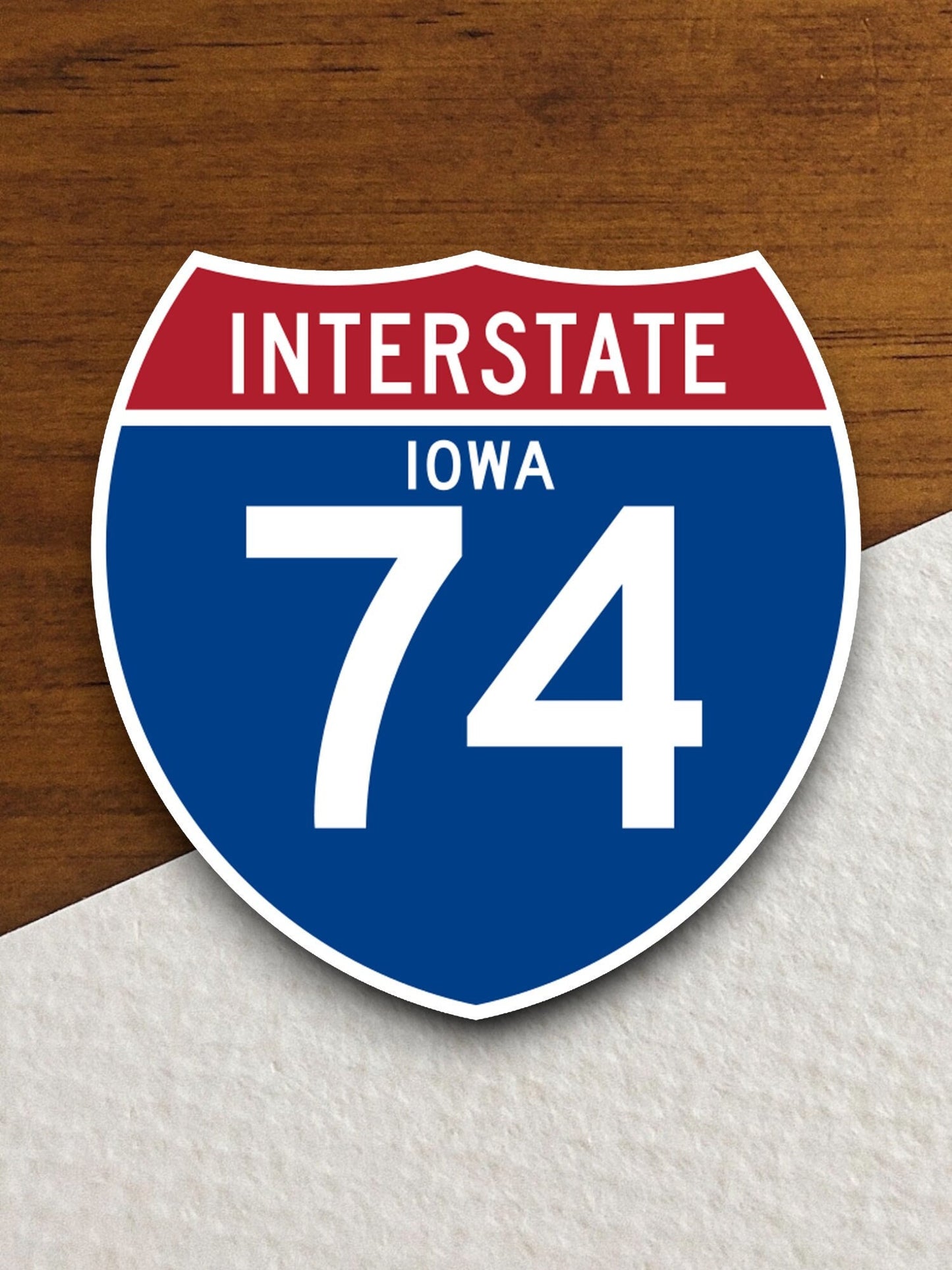 Interstate route  74 iowa sticker, Interstate Highway Sign Expressway Stickers, Highway Sign Road Trip Sticker, Room Décor