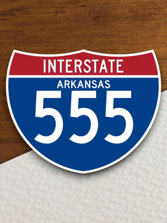 Interstate route  555 arkansas sticker, Interstate Highway Sign Expressway Stickers, Highway Sign Road Trip Sticker, Room Décor