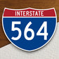 Interstate route  564 sticker, Interstate Highway Sign Expressway Stickers, Highway Sign Road Trip Sticker, Room Décor