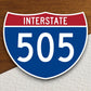 Interstate route  505 sticker, Interstate Highway Sign Expressway Stickers, Highway Sign Road Trip Sticker, Room Décor