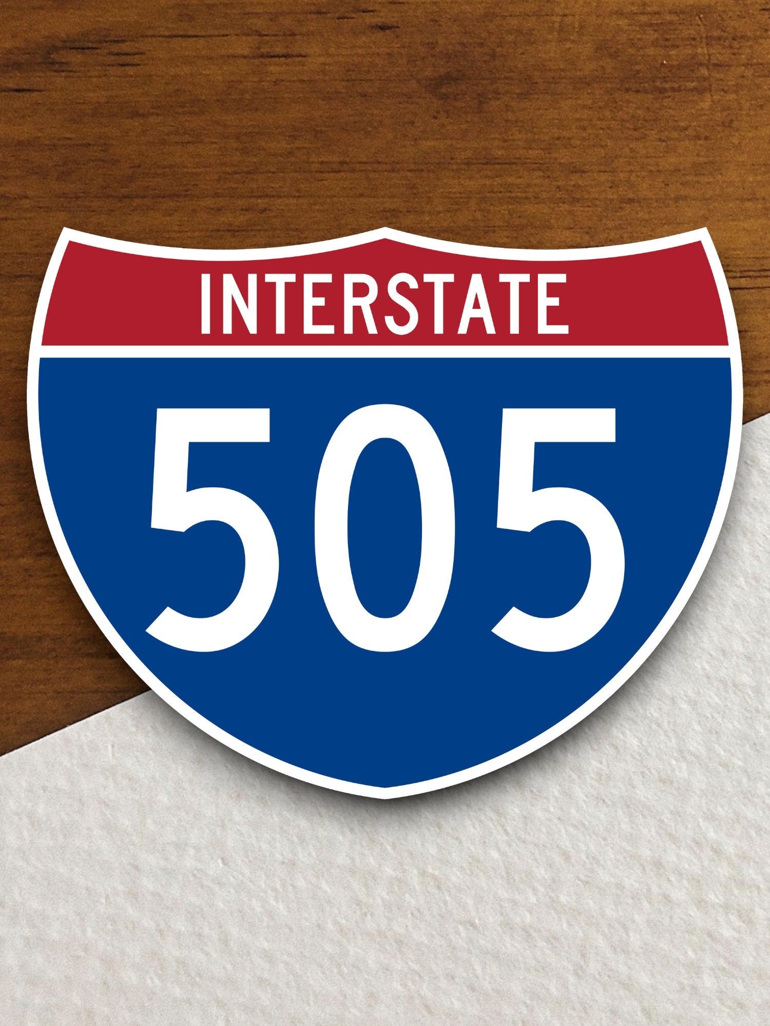 Interstate route  505 sticker, Interstate Highway Sign Expressway Stickers, Highway Sign Road Trip Sticker, Room Décor