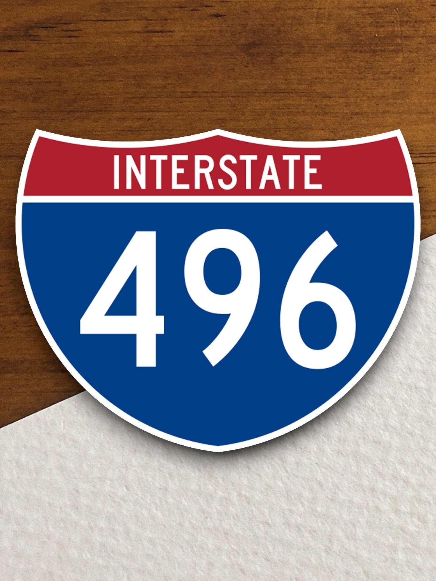 Interstate route  496 sticker, Interstate Highway Sign Expressway Stickers, Highway Sign Road Trip Sticker, Room Décor