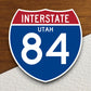 Interstate route  84 utah sticker, Interstate Highway Sign Expressway Stickers, Highway Sign Road Trip Sticker, Room Décor