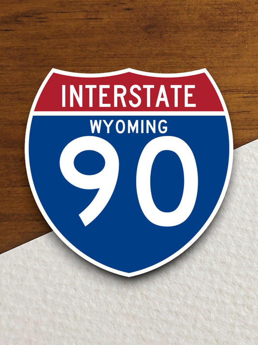 Interstate route  90 wyoming sticker, Interstate Highway Sign Expressway Stickers, Highway Sign Road Trip Sticker, Room Décor