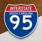 Interstate route  95 south carolina sticker, Interstate Highway Sign Expressway Stickers, Highway Sign Road Trip Sticker, Room Décor