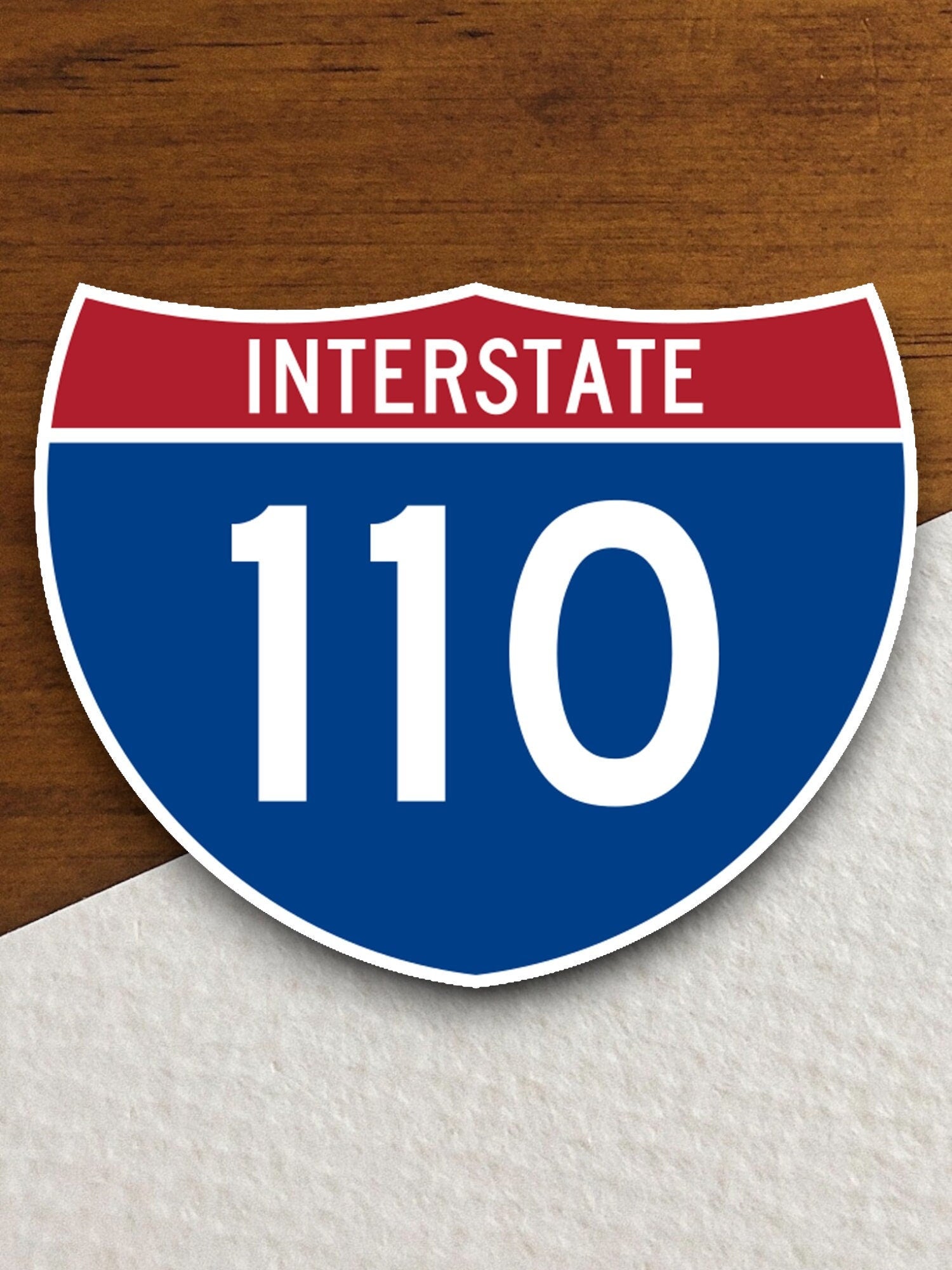 Interstate route  110 sticker, Interstate Highway Sign Expressway Stickers, Highway Sign Road Trip Sticker, Room Décor