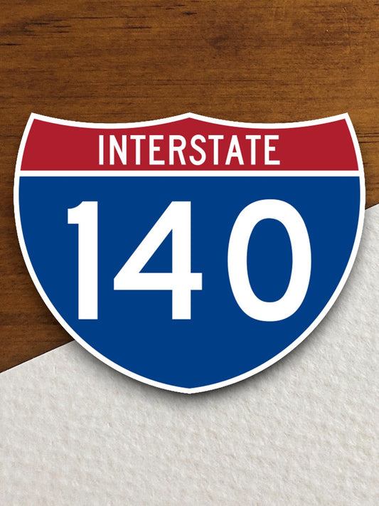 Interstate route  140 sticker, Interstate Highway Sign Expressway Stickers, Highway Sign Road Trip Sticker, Room Décor