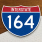 Interstate route  164 sticker, Interstate Highway Sign Expressway Stickers, Highway Sign Road Trip Sticker, Room Décor