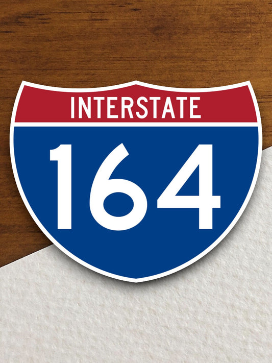 Interstate route  164 sticker, Interstate Highway Sign Expressway Stickers, Highway Sign Road Trip Sticker, Room Décor