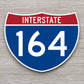 Interstate route  164 sticker, Interstate Highway Sign Expressway Stickers, Highway Sign Road Trip Sticker, Room Décor