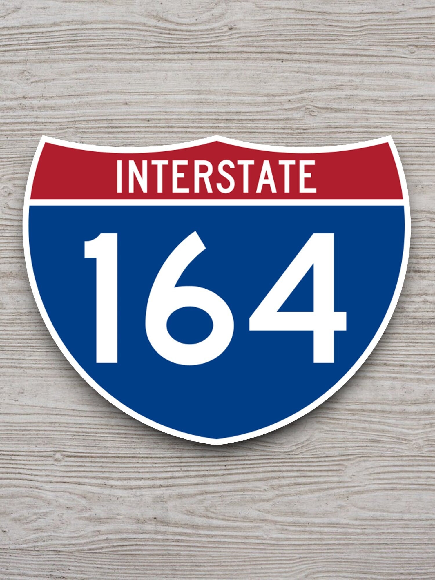 Interstate route  164 sticker, Interstate Highway Sign Expressway Stickers, Highway Sign Road Trip Sticker, Room Décor