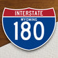 Interstate route  180 wyoming sticker, Interstate Highway Sign Expressway Stickers, Highway Sign Road Trip Sticker, Room Décor