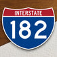 Interstate route  182 sticker, Interstate Highway Sign Expressway Stickers, Highway Sign Road Trip Sticker, Room Décor