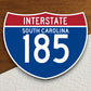 Interstate route  185 South Carolina sticker, Interstate Highway Sign Expressway Stickers, Highway Sign Road Trip Sticker, Room Décor