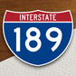 Interstate route  189 sticker, Interstate Highway Sign Expressway Stickers, Highway Sign Road Trip Sticker, Room Décor