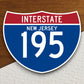 Interstate route  195 New Jersey sticker, Interstate Highway Sign Expressway Stickers, Highway Sign Road Trip Sticker, Room Décor