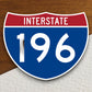 Interstate route  196 sticker, Interstate Highway Sign Expressway Stickers, Highway Sign Road Trip Sticker, Room Décor