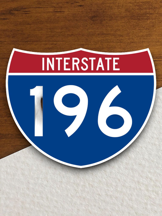 Interstate route  196 sticker, Interstate Highway Sign Expressway Stickers, Highway Sign Road Trip Sticker, Room Décor