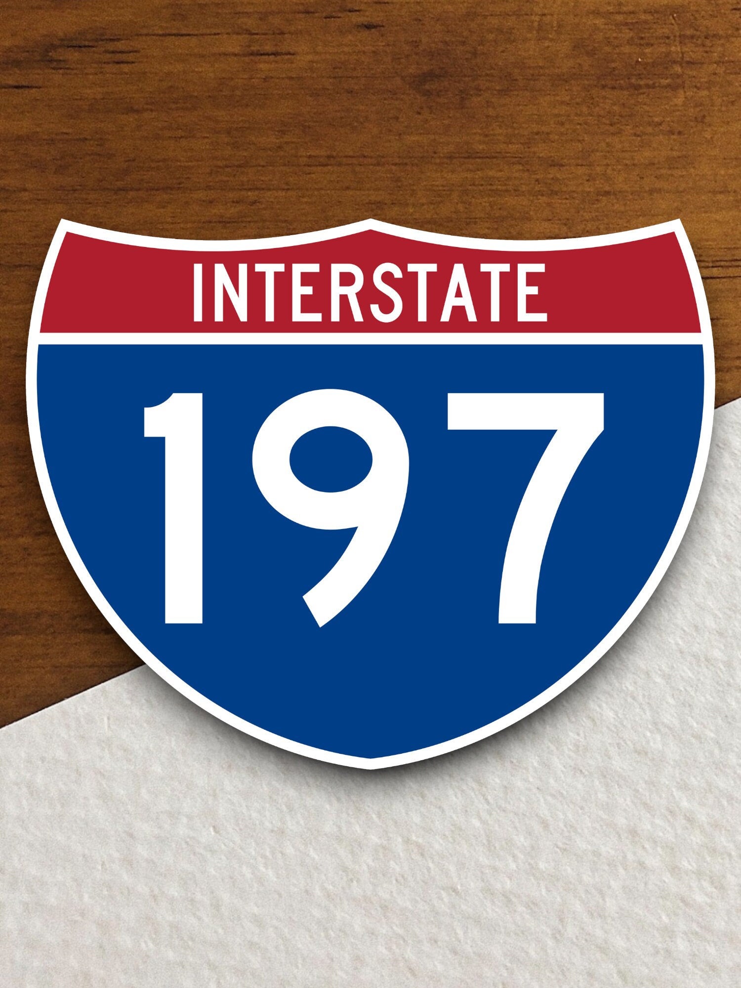 Interstate route  197 sticker, Interstate Highway Sign Expressway Stickers, Highway Sign Road Trip Sticker, Room Décor