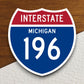 Interstate route  196 michigan sticker, Interstate Highway Sign Expressway Stickers, Highway Sign Road Trip Sticker, Room Décor