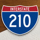 Interstate route  210 sticker, United states sticker, Interstate Highway Sign Expressway Stickers, Highway Sign Road Trip Sticker