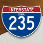 Interstate route  235 Iowa sticker, Interstate Highway Sign Expressway Stickers, Highway Sign Road Trip Sticker, Room Décor