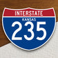 Interstate route  235 Kansas sticker, Interstate Highway Sign Expressway Stickers, Highway Sign Road Trip Sticker, Room Décor