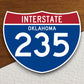 Interstate route  235 Oklahoma sticker, Interstate Highway Sign Expressway Stickers, Highway Sign Road Trip Sticker, Room Décor