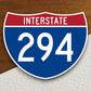 Interstate route  294 sticker, Interstate Highway Sign Expressway Stickers, Highway Sign Road Trip Sticker, Room Décor